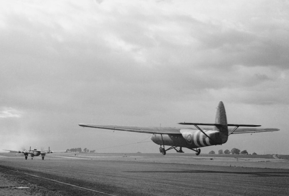 Photo: An Albemarle aircraft towing a Horsa glider